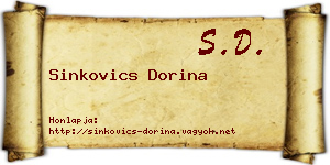 Sinkovics Dorina névjegykártya